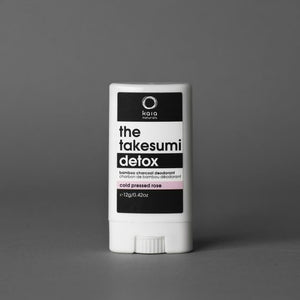 TRAVEL SIZE | CHARCOAL DEODORANT | COLD PRESSED ROSE the takesumi detox
